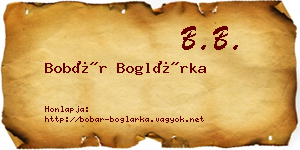 Bobár Boglárka névjegykártya