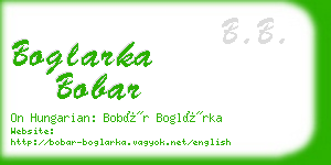 boglarka bobar business card